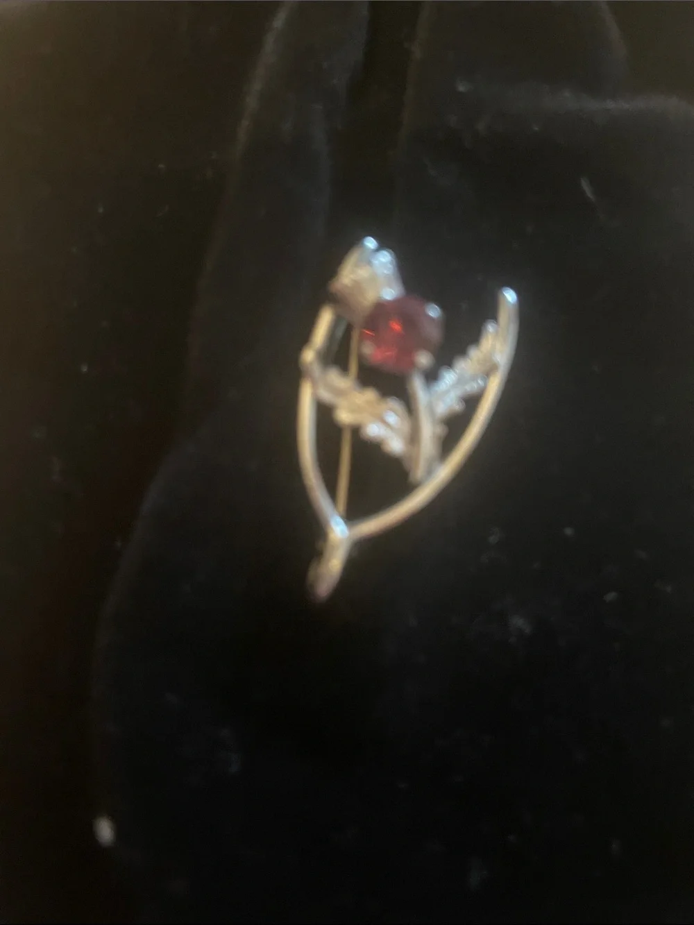 Vintage mizpah Scottish thistle wishbone broach